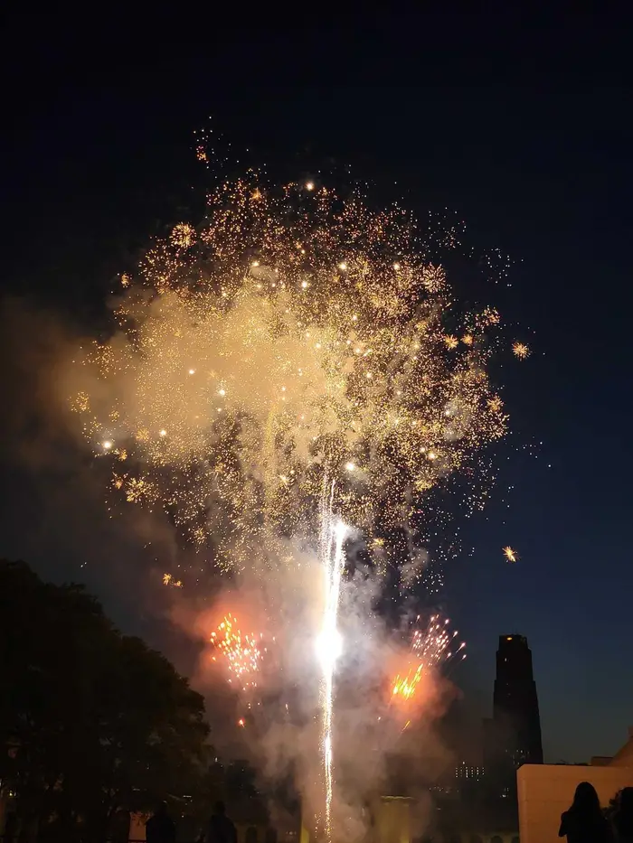 Image taken by Ray of a fireworks show near campus during the summer program