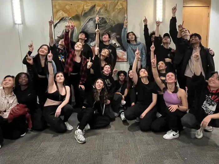 Brian and friends posing for a photo