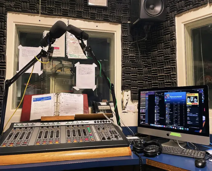 Photo of the inside of WRCT (radio station)