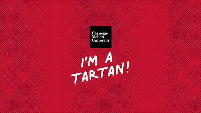 CMU logo in a square with I'm a Tartan! below.