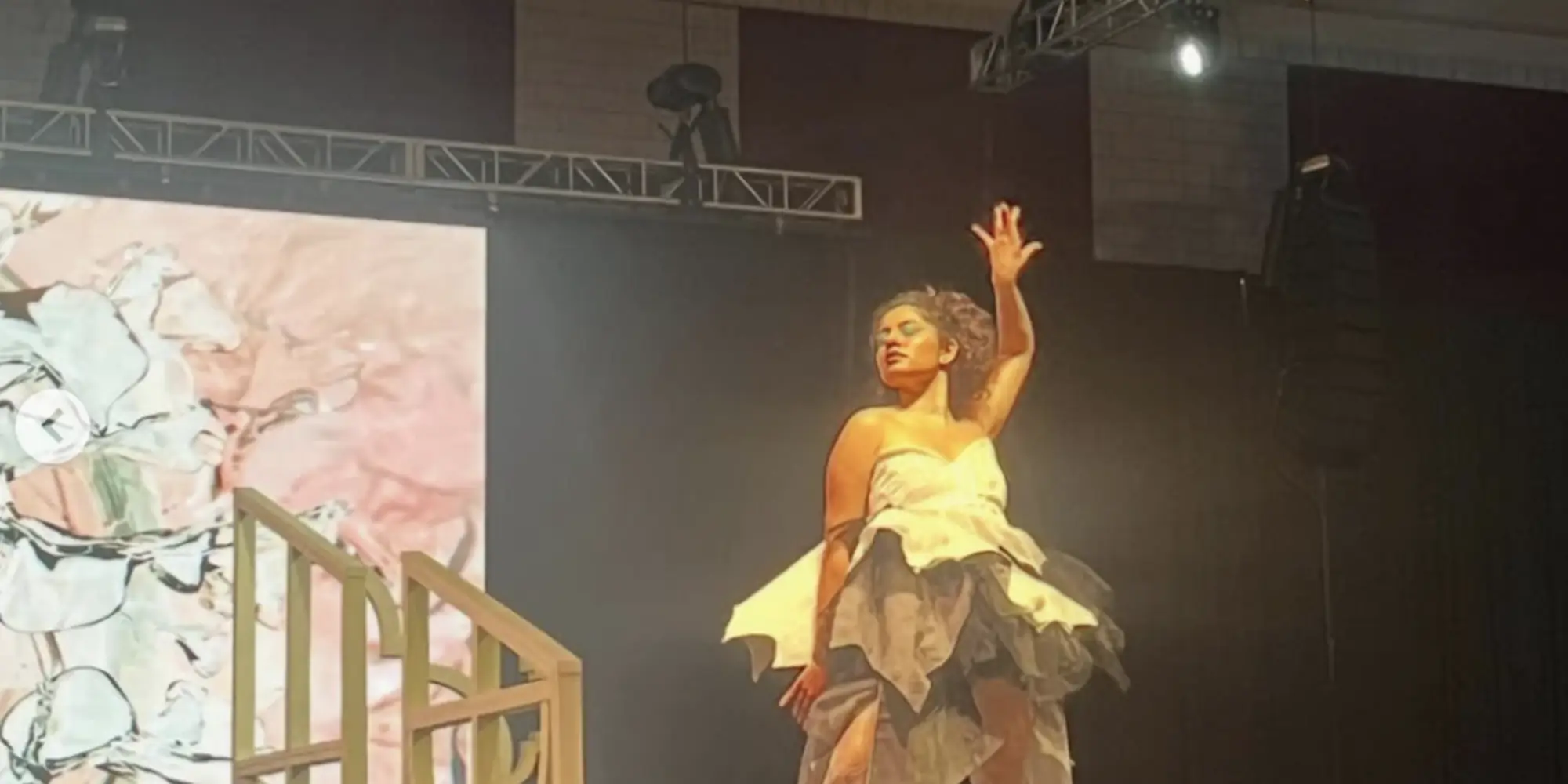 Model poses for a photo at the Lunar Gala