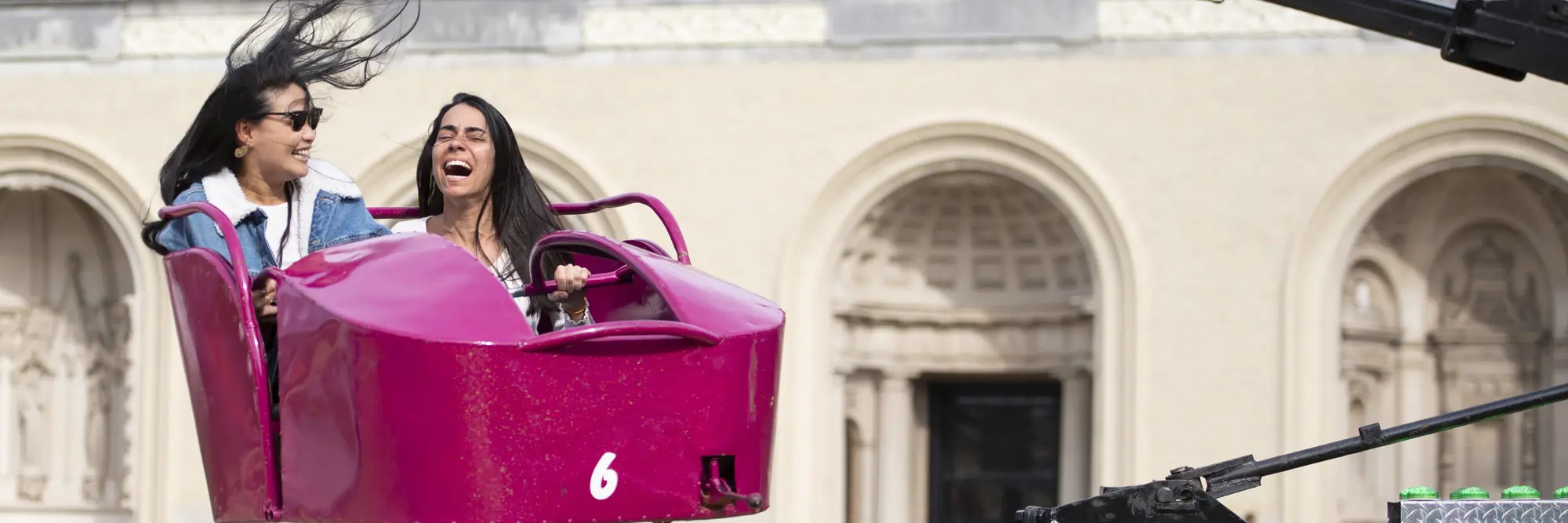 Carnegie Mellon students enjoy a ride at Spring Carnival