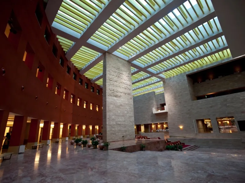 An interior view of the CMU Qatar campus.