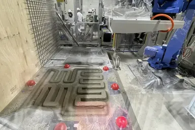 Spray-based concrete 3D printing allows builders flexibility in the design of their builds.